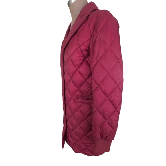 Dawn Levy Jess Diamond Quilted Water Resistant Packable Jacket S NWT Berry Red - Picture 4 of 16